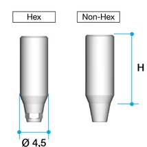 Temporary abutment  Ø4.5/ L=11 / Hex AO