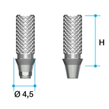 Temporary abutment  	Ø4.5/ L=11 / Hex