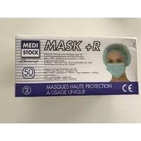Kép 1/3 - Arcmaszk gumis kék 50db Medistock