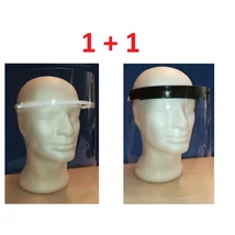 AKCIÓ - Arcvédő maszk fehér / fekete fejpánttal 1+1