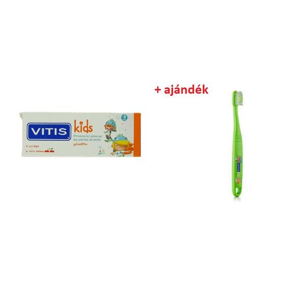 AKCIÓ - VITIS kids fogkrém cherry 50ml + ajándék Kids fogkefe