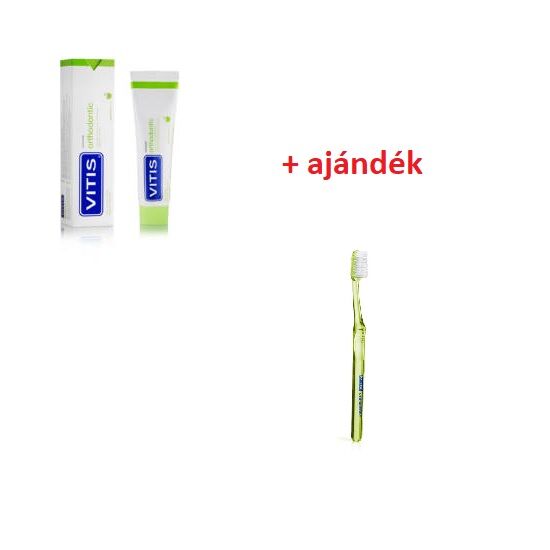 AKCIÓ - Vitis orthodonciás fogkrém 100ml + ajándék Orthodonciás fogkefe