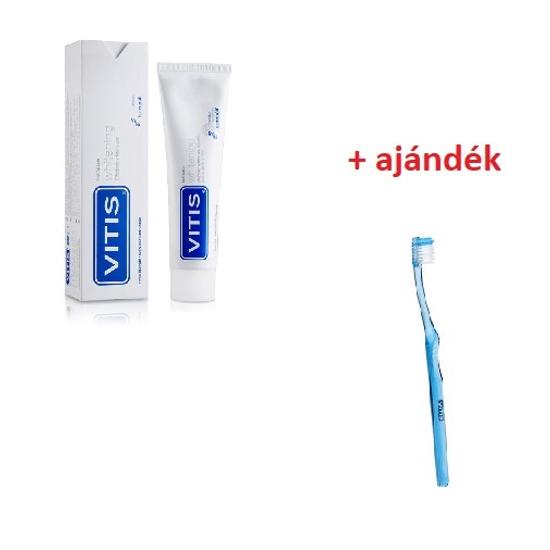 AKCIÓ - VITIS Whitening fogkrém 100ml + ajándék Medium access fogkefe