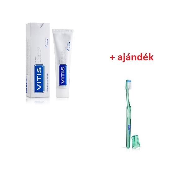 AKCIÓ - VITIS Whitening fogkrém 100ml + ajándék Medium fogkefe