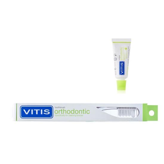 AKCIÓ - Fogkefe VITIS Orthodontic + 15ml orthod. Fogkrém 10+2