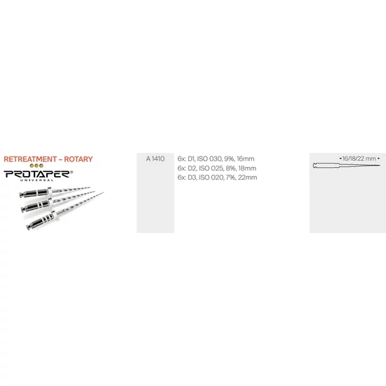 ProTaper Re-treatment File D1 16mm 6db