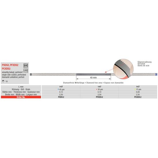 Gyémánt csiszoló PCXDS2 2,50x0,08mm 15my sárga 10db Edenta