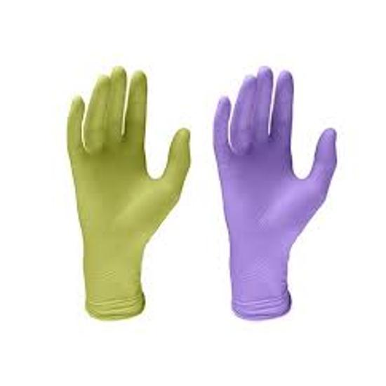 Kesztyű MONOART latex púderm.lime L 100db