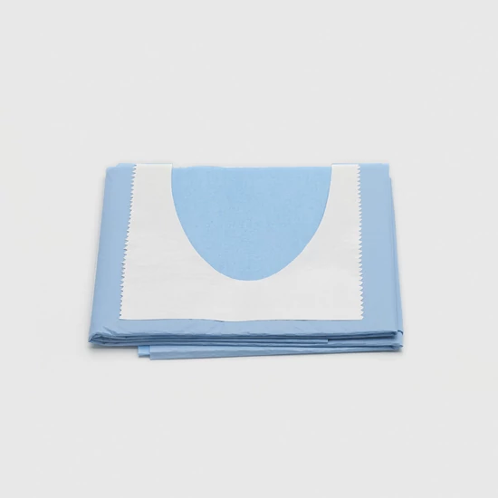 ALLE Pácienskendő steril 6,5x30cm U kivágással 100x150cm ragasztós, v.kék 1db