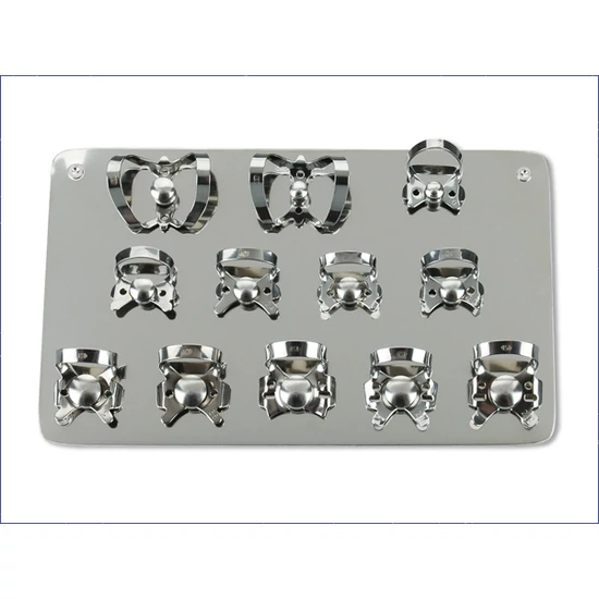 Kofferdám kapocs tartó + 12 kapocs