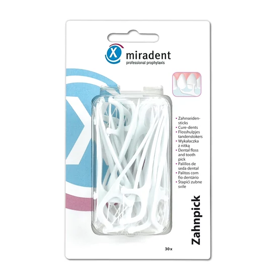 Miradent fogselyem Flosspick 100db