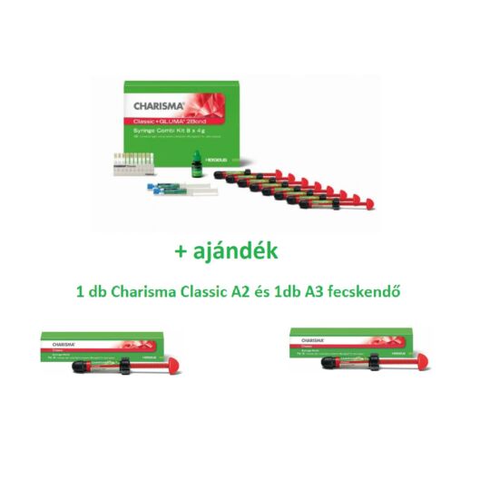 AKCIÓ - Charisma Classic Combi Kit 8x4g+Gluma 2Bond + ajándék 1db Charisma Classic A2 és A3 fecskendő