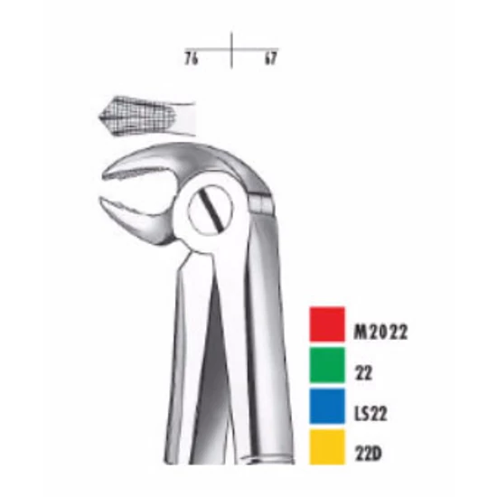 Fogó alsó moláris bal E22 CM