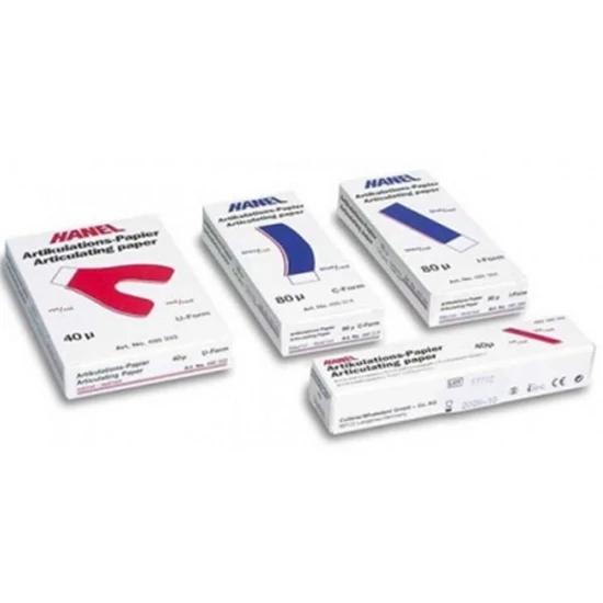 Artikulaciós papir 40µ piros U Form 72 lap Hanel