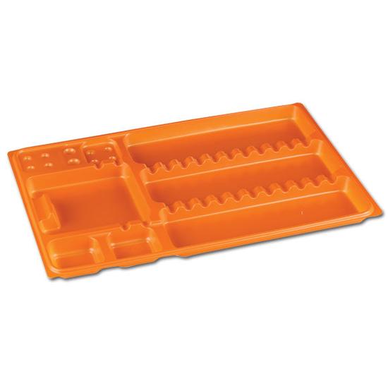 EH műszertálca 28x18cm osztott narancssárga 50db