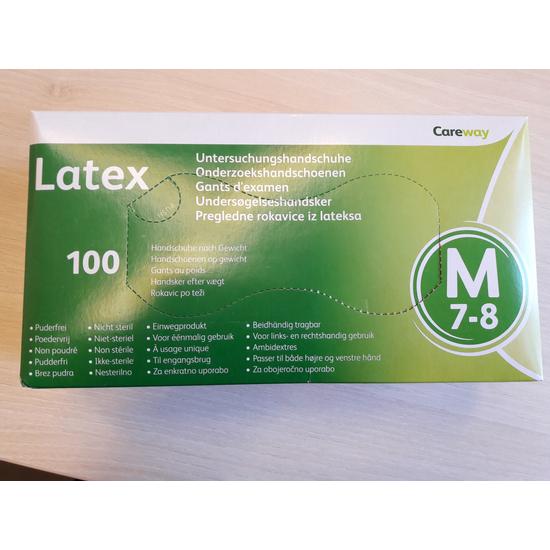 Kesztyű Latex púderm. L Careway 100db