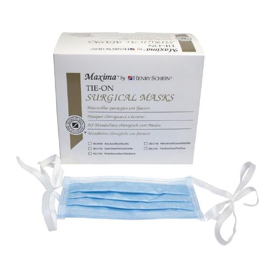 Arcmaszk Maxima Tie On kék sebészeti megkötős 50db HS