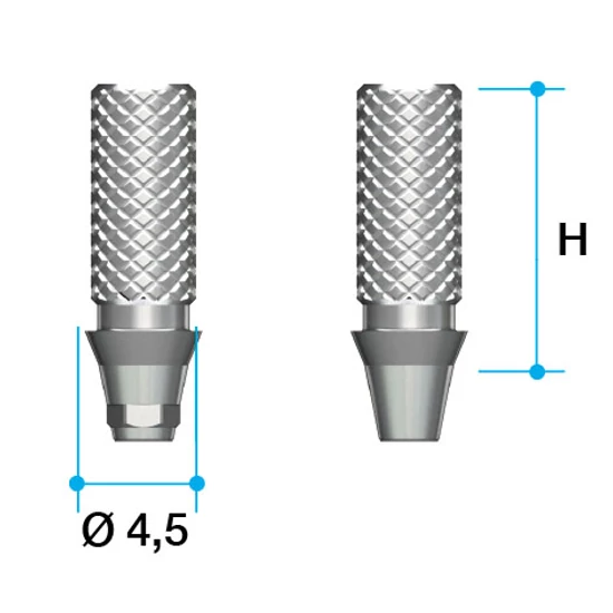 Temporary abutment  	Ø4.5/ L=11 / Hex