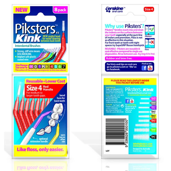 Piksters Kink no.4 red (0,50/1,00mm) 8db zz