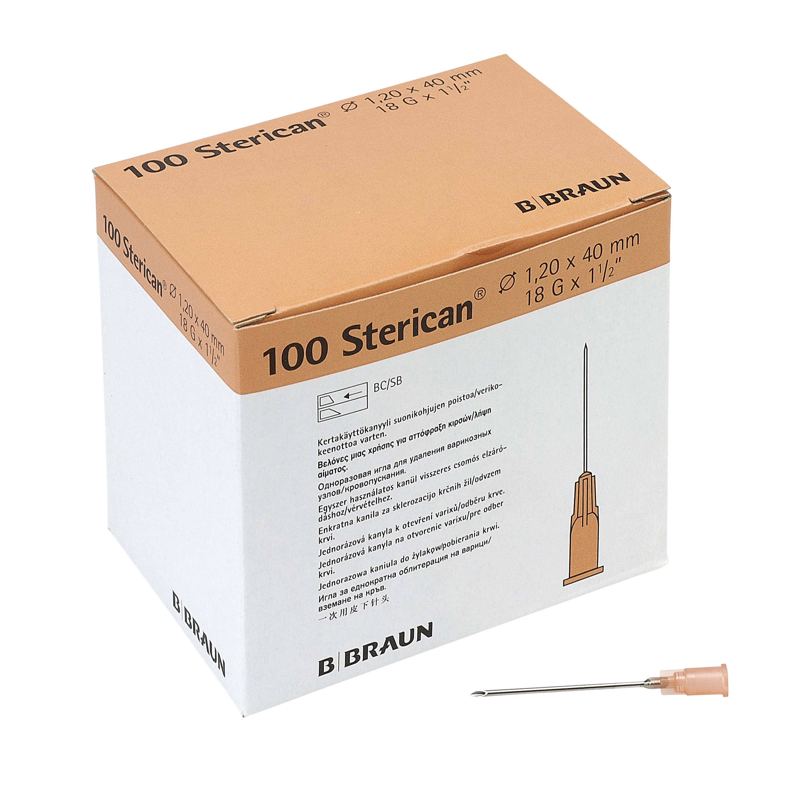 Sterican tű 18G 1,20x40mm rózsaszín 100db Braun