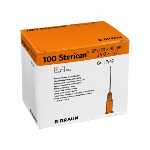 Sterican 25G 0,5x40mm (17/42) narancs 100db 1