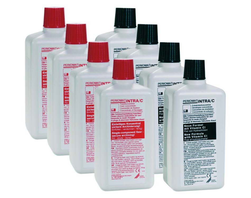 Periomat Intra/C+ 4x feltöltéshez, 4x0,5l hívó+4x0,5l fixáló Dürr