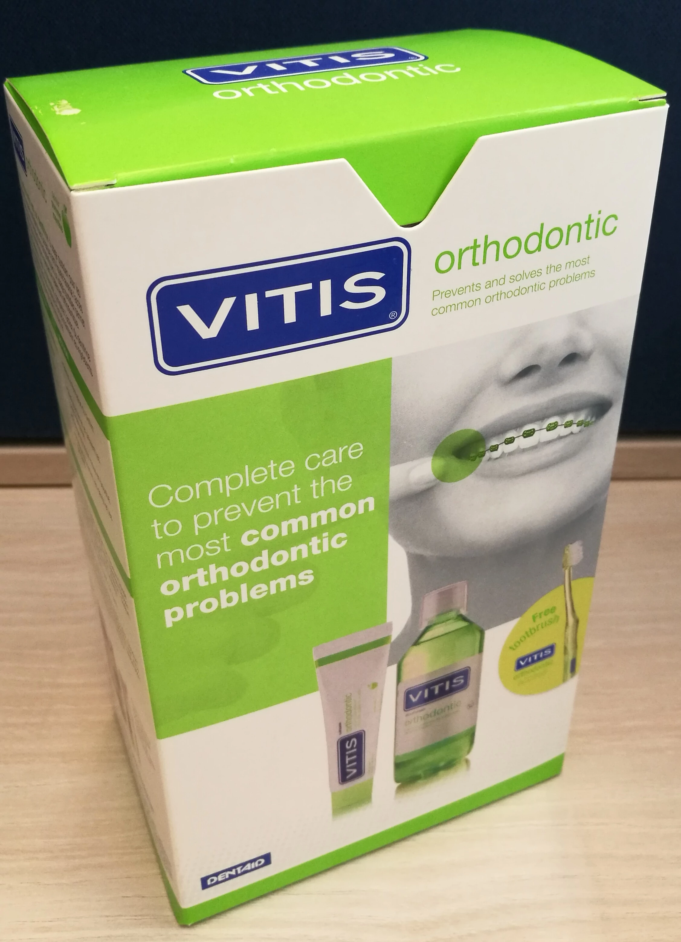 Kit Vitis Orthodontic 500ml+100ml+fogkefe ortho access