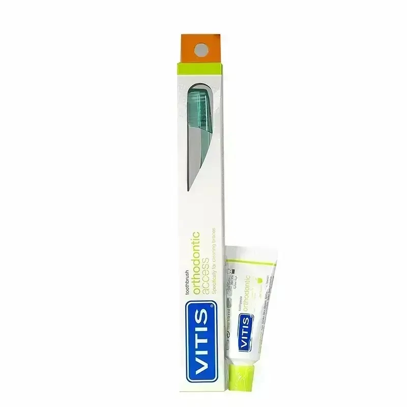 AKCIÓ - Fogkefe VITIS ortho access (kisfejű) +15 ml orthodociás fogkrém 10+2
