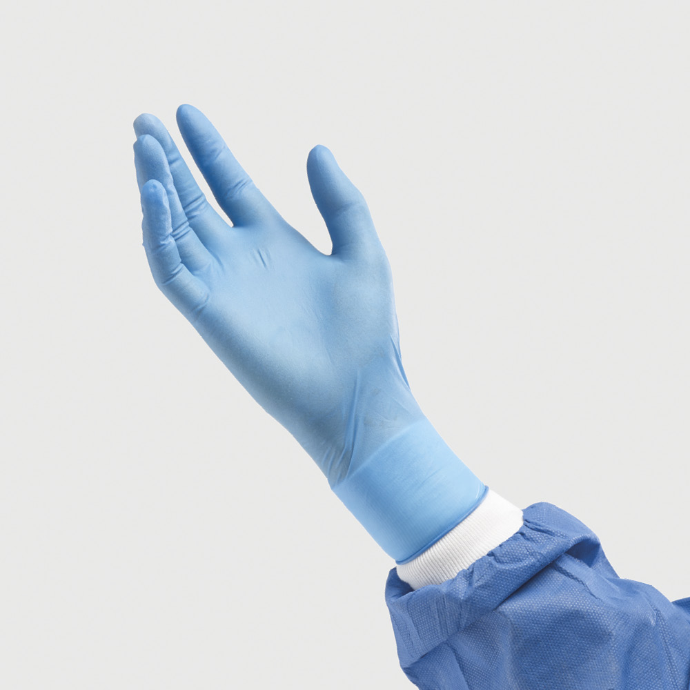 Kesztyű MONOART latex púderm.blue XS 100db