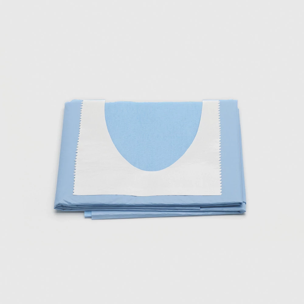 ALLE Pácienskendő steril 6,5x30cm U kivágással 100x150cm ragasztós, v.kék 1db