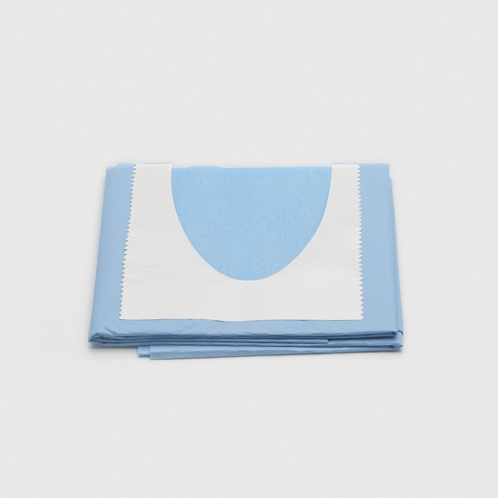 ALLE Pácienskendő steril 6,5x30cm U kivágással 100x150cm ragasztós, v.kék 1db
