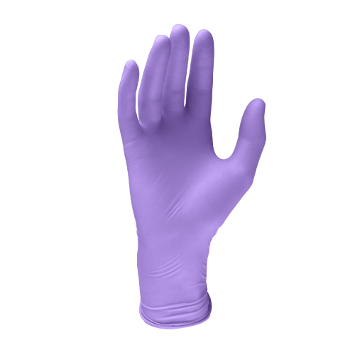 Kesztyű MONOART latex púderm.lila L 100db