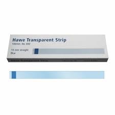 Hawe Transparent Strips egyenes 100x10mm kék 100db