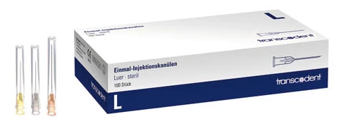 Injekciós kanül Luer 25G 0,5x23mm orange Transcodent 100db