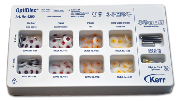 OptiDisc General Assorted Kit 9,6mm/12,6mm 8x30db+5db mand.+1db Optishine