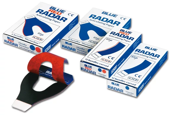 Artikulációs papír íves Radar kék 65my Nordin