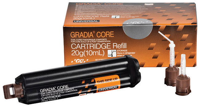 AKCIÓ - GC Gradia Core Cartridge Refill 1x10ml (20g)+20db végződés