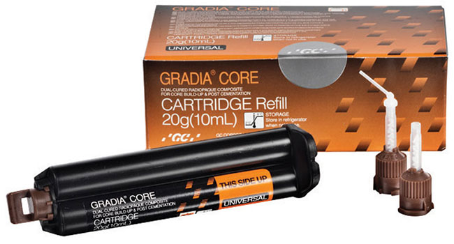GC Gradia Core Cartridge Refill 1x10ml (20g)+20db végződés