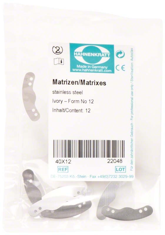 Matrica Nr.11 Ivory premoláris 0,04mm 12db félkörös Hahnenkratt