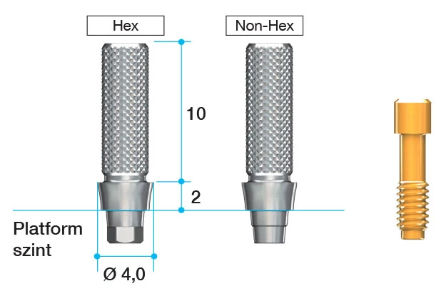 Temporary Abutment  AR Ø4/Hex